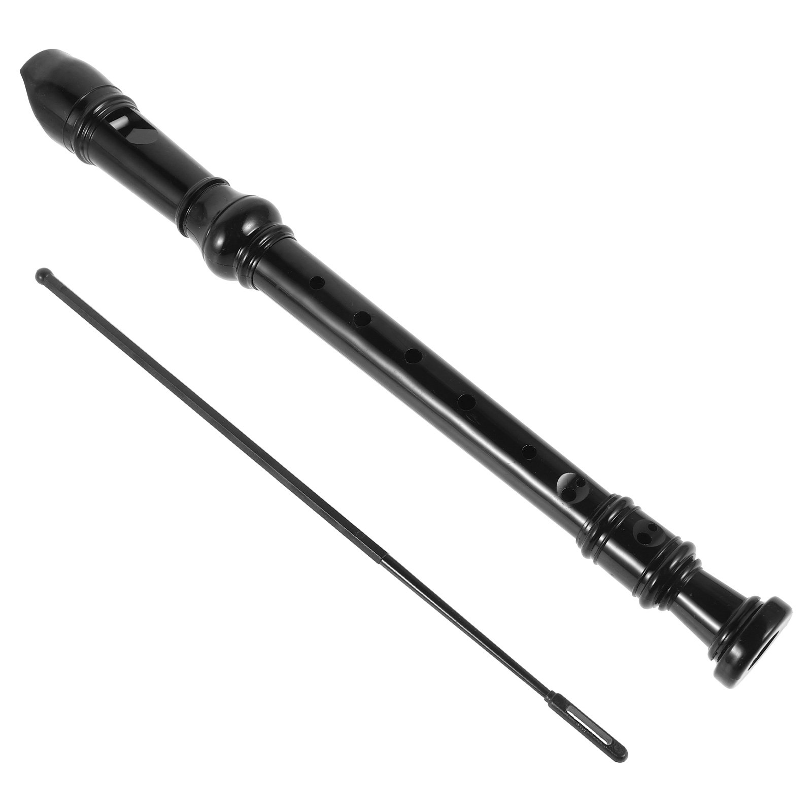 Soprano Recorder Plastic - 8-Loch Schwarzer Transparenter ABS-Blockflöten-Sopranflöten-Instrument für Kinder