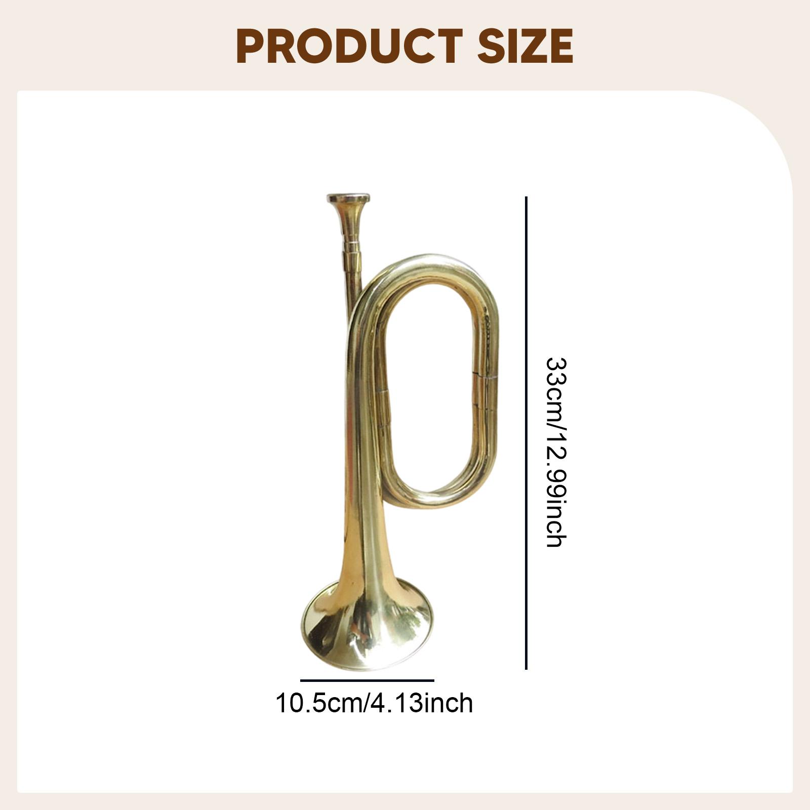 Musical Instrument Bugle - Trompeten-Bugle-Musikinstrument, tragbares 13-Zoll-Messingblasinstrument mit verstärkter Klangqualität