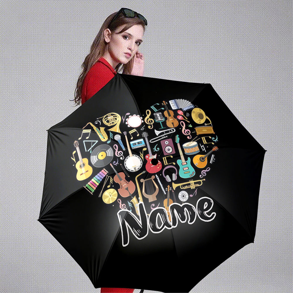 Personalisierter Regenschirm m – Musical Instrument And Names Bewertung und Preis